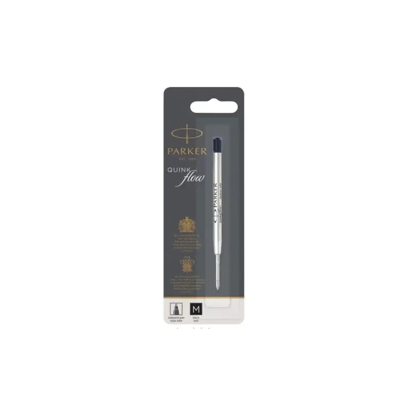 (1950369) PARKER RECAMBIO BOLIGRAFO QUINK FLOW PUNTA MEDIA NEGRO BLISTER UNITARIO