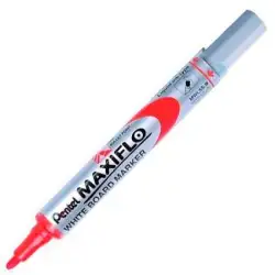 (MWL5S-Pentel-B) PENTEL MARCADOR PIZARRA BLANCA MAXIFLO MWL-5S ROJO CAJA 12 UD
