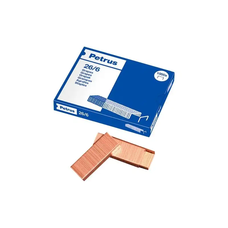 (55710) PETRUS GRAPAS 26/6 CAJA DE 1000 UD COBREADAS