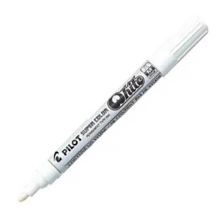 (SC-W-M) PILOT MARCADOR PERMANENTE DESECHABLE BLANCO MEDIO