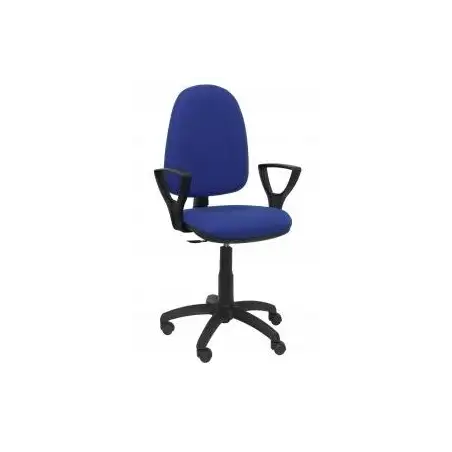 (04CPBALI229BGOLF) PIQUERAS Y CRESPO SILLA AYNA GIRATORIA C.PERMANENTE BRAZOS FIJOS TEJIDO BALI AZUL