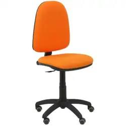 (04CPBALI308RP) PIQUERAS Y CRESPO SILLA AYNA GIRATORIA C.PERMANENTE RUEDAS DE PARQUÉ TEJIDO BALI NARANJA