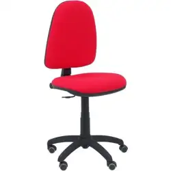 (04CPBALI350RP) PIQUERAS Y CRESPO SILLA AYNA GIRATORIA C.PERMANENTE RUEDAS DE PARQUÉ TEJIDO BALI ROJO