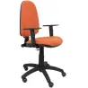 (04CPBALI363B10RP) PIQUERAS Y CRESPO SILLA AYNA GIRATORIA C.PERMANENTE BRAZOS REG. RUEDAS DE PARQUÉ TEJIDO BALI MARRÓN