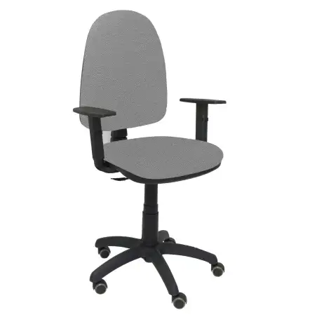(04CPBALI40B10RP) PIQUERAS Y CRESPO SILLA AYNA GIRATORIA C.PERMANENTE BRAZOS REG. RUEDAS DE PARQUÉ TEJIDO BALI GRIS CLARO