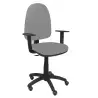 (04CPBALI40B10RP) PIQUERAS Y CRESPO SILLA AYNA GIRATORIA C.PERMANENTE BRAZOS REG. RUEDAS DE PARQUÉ TEJIDO BALI GRIS CLARO