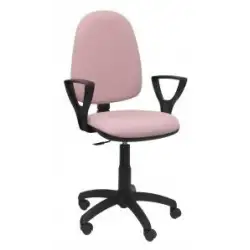 (04CPBALI710BGOLF) PIQUERAS Y CRESPO SILLA AYNA GIRATORIA C.PERMANENTE BRAZOS FIJOS TEJIDO BALI ROSA PALO