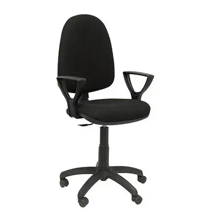 (04CPBALI840BGOLF) PIQUERAS Y CRESPO SILLA AYNA GIRATORIA C.PERMANENTE BRAZOS FIJOS TEJIDO BALI NEGRO