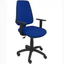 (14CPBALI229B10) PIQUERAS Y CRESPO SILLA ELCHE GIRATORIA C.PERMANENTE BRAZOS REGULABLES TEJIDO BALI AZUL