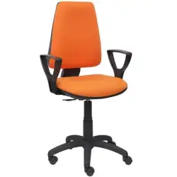 (14CPBALI308BGOLF) PIQUERAS Y CRESPO SILLA ELCHE GIRATORIA C.PERMANENTE BRAZOS FIJOS TEJIDO BALI NARANJA