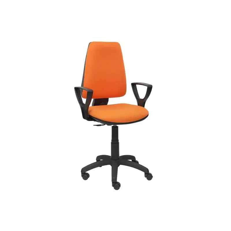 (14CPBALI308BGOLF) PIQUERAS Y CRESPO SILLA ELCHE GIRATORIA C.PERMANENTE BRAZOS FIJOS TEJIDO BALI NARANJA