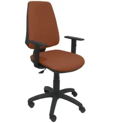 (14CPBALI363B10) PIQUERAS Y CRESPO SILLA ELCHE GIRATORIAQ C.PERMANENTE BRAZOS REG. TEJIDO BALI MARRÓN