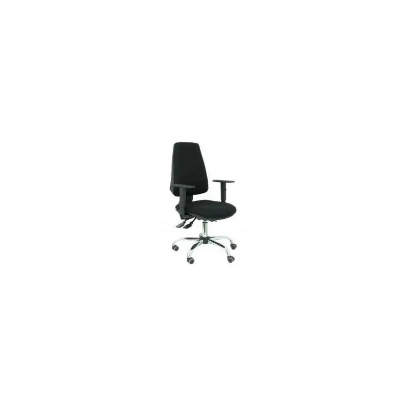 (14SBALI840CRBFRIT) PIQUERAS Y CRESPO SILLA ELCHE GIRATORIA ASINCRO 36H BRAZOS REG. RUEDAS DE PARQUÉ TEJIDO BALI NEGRO