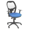 (15SNBALI200) PIQUERAS Y CRESPO SILLA JORQUERA SINCRO BRAZOS REG. REFUERZO LUMBAR MALLA NEGRO/TEJIDO BALI AZUL MARINO