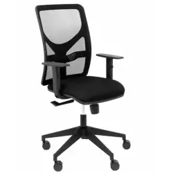 (21SBALI840B10) PIQUERAS Y CRESPO SILLA MOTILLA TRASLACK MALLA ASIENTO BALI BRAZO REGULABLE NEGRO