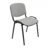 (26ARAN40) PIQUERAS Y CRESPO SILLA FIJA APILABLE ISO TAPIZADA ARAN GRIS CLARO - PACK DE 4