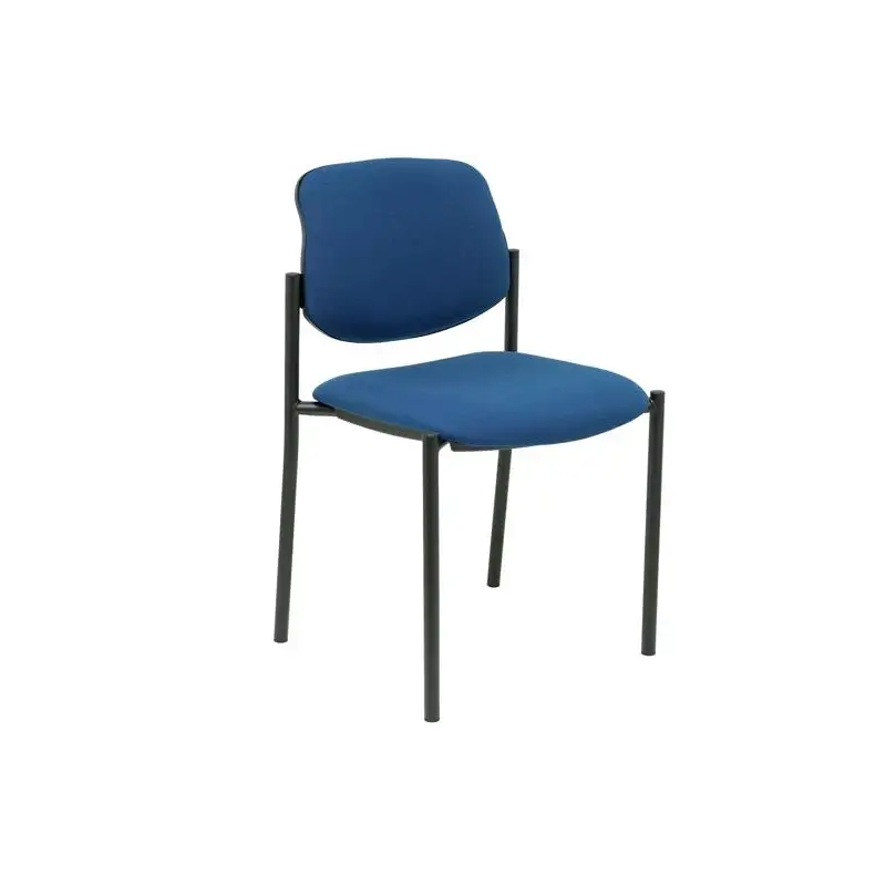 (27NBALI200) PIQUERAS Y CRESPO SILLA FIJA STYL S/BRAZOS CHASIS NEGRO TEJIDO BALI AZUL MARINO