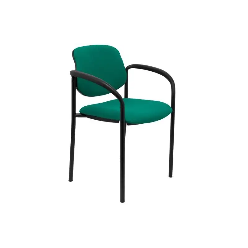 (27NBALI456CB) PIQUERAS Y CRESPO SILLA FIJA STYL B/FIJOS CHASIS NEGRO TEJIDO BALI VERDE