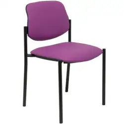 (27NSPMO) PIQUERAS Y CRESPO SILLA FIJA STYL SIN BRAZOS CHASIS NEGRO TAPIZADO SIMILPIEL MORADO