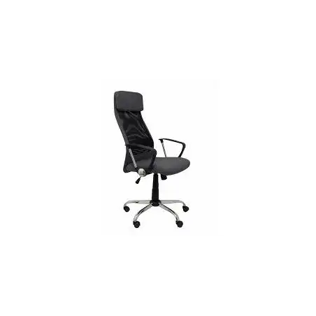 (32DBD840) PIQUERAS Y CRESPO SILLÓN DE DIRECCIÓN ESTERAS BASCULANTE B/FIJOS RESPALDO DE MALLA ASIENTO NEGRO