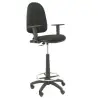 (T04CPBALI840B10) PIQUERAS Y CRESPO TABURETE AYNA GIRATORIO CP ARO REPOSAPIÉS B/REGULABLES TAPIZADO BALI NEGRO