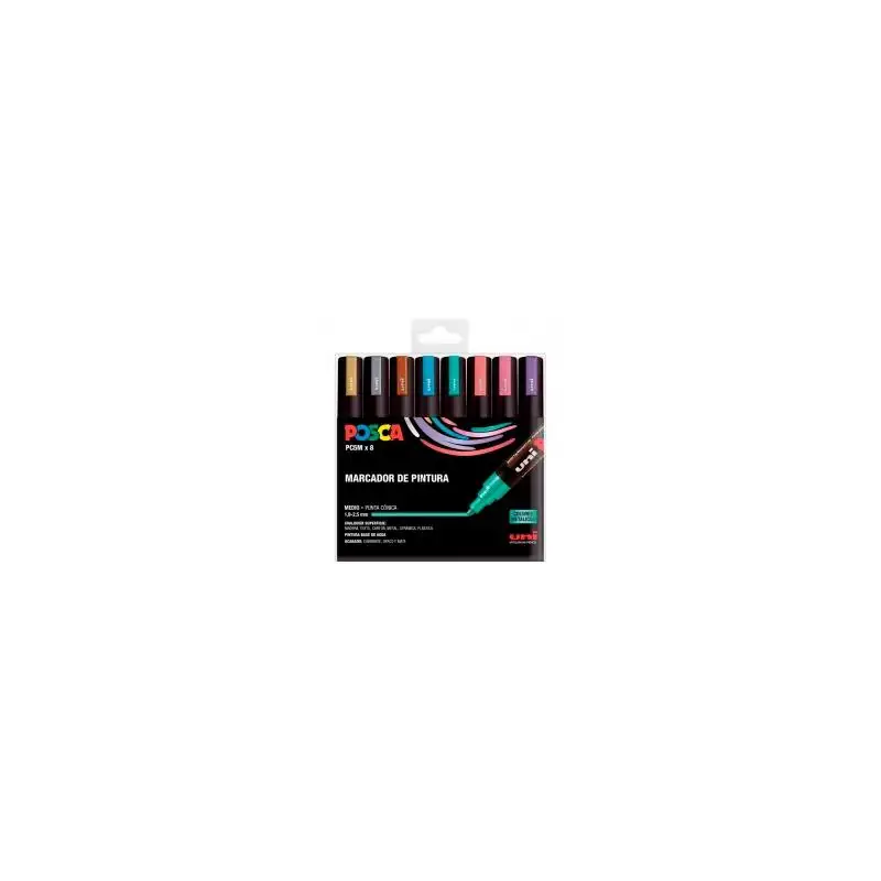 (182634680) POSCA MARCADOR PC-5M/8C PINTURA NO PERMANENTE PUNTA BALA 1