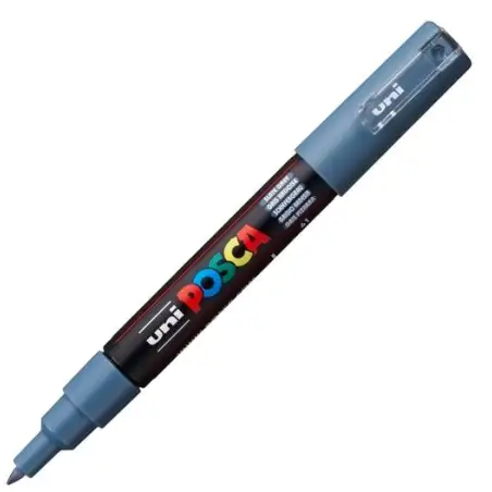 (285296000) POSCA MARCADOR  PC-1M NO PERMANENTE PUNTA FINA 0.7-1MM GRIS PIZARRA