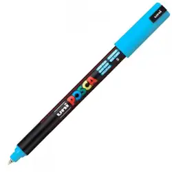 (289785000/317800000) POSCA MARCADOR  PC-1MR NO PERMANENTE PUNTA EXTRAFINA 0.7MM  AZUL CLARO
