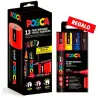 (302422455) POSCA MARCADOR (PC-5M / PC-3M / PC-5BR) SET 13 COLORES LATA METÁLICA + REGALO PC-5M/4C ESTUCHE 4 COLORES BASIC