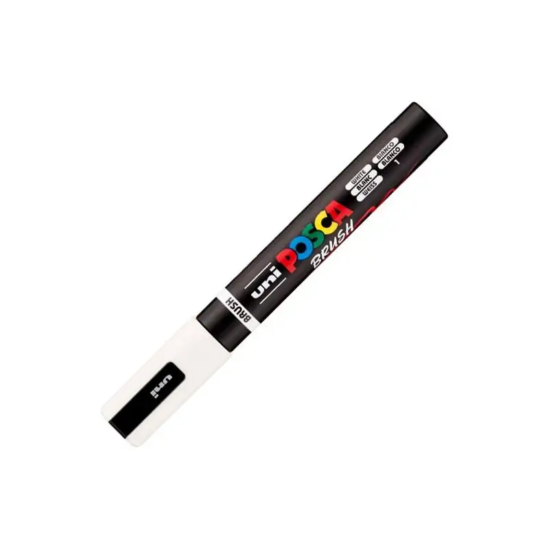 (311738000) POSCA MARCADOR PC-5BR BRUSH PUNTA M SEMIFLEXIBLE BLANCO
