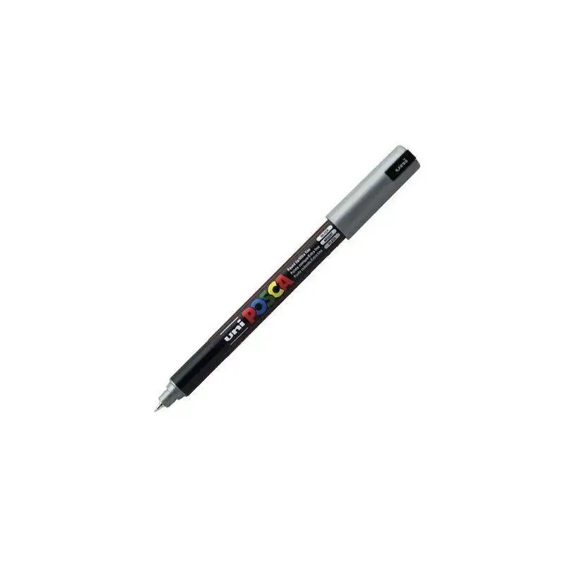 (317909000) POSCA MARCADOR  PC-1MR NO PERMANENTE PUNTA EXTRAFINA 0.7MM PLATA