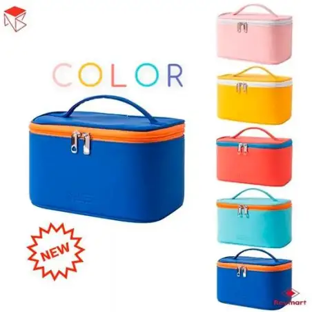 (BT-001) ROYMART NECESER DE MANO COLECCIÓN COLORS LOVE CON ASA C/SURTIDOS