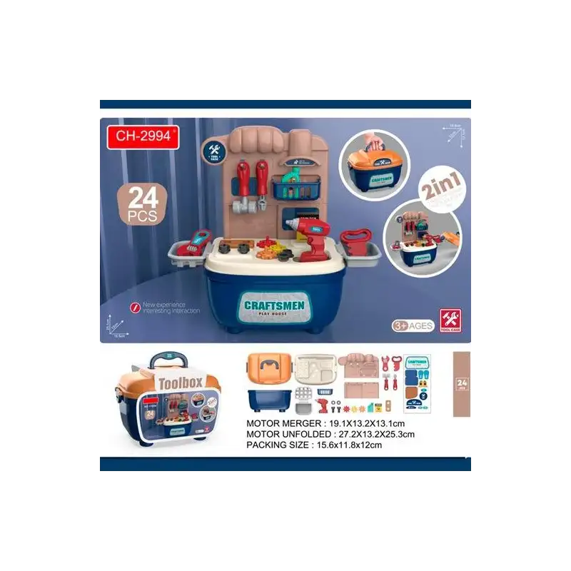 (CH-2994) ROYMART MINI SET HERRAMIENTAS 24 PIEZAS +3 AÑOS
