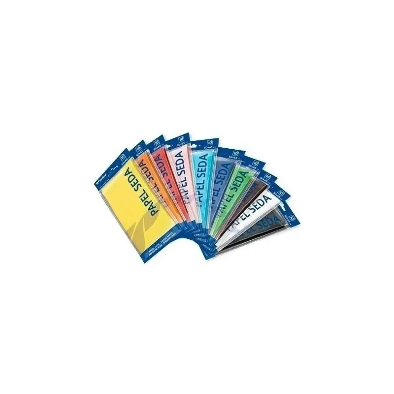(S0718111) SADIPAL PAPEL DE SEDA PARA MANUALIDADES 50X75CM AZUL BOLSA 26 HOJAS