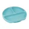 (822105923) SAFTA PLATO SILICONA CON VENTOSA "BEAR" BLUE