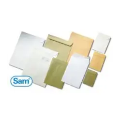 (145607) SAM BOLSA K-12 DIN B4 FOLIO AUTOADHESIVO CON TIRA DE SILICONA 250X353 90 GRAMOS KRAFT 250 BOLSAS