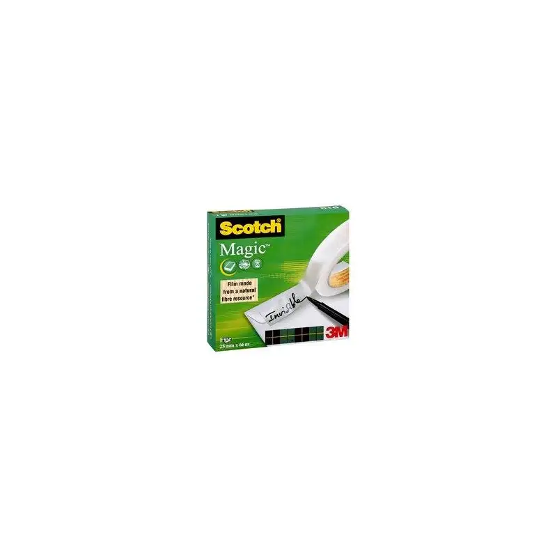 (7100027389) SCOTCH CINTA ADHESIVA INVISIBLE MAGIC ROLLO 25MM X 66M CAJA INDIVIDUAL