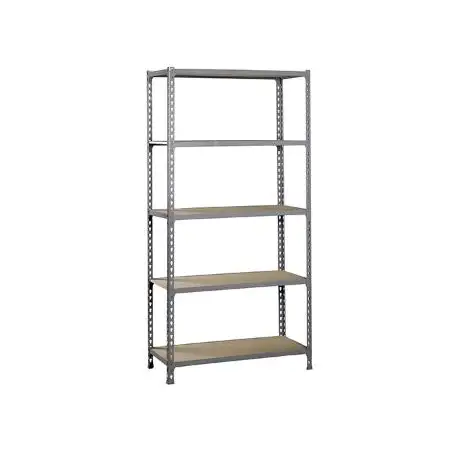 (8435104907481) SIMONRACK MADERACLICK PLUS 5/400 ESTANTERÍA METÁLICA 5 BALDAS/150KG 200X100X40CM GRIS/MADERA