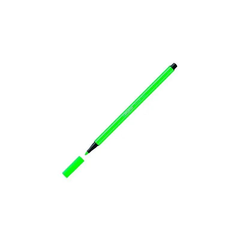 (68/033) STABILO ROTULADOR PEN 68 VERDE FLUORESCENTE CAJA 10 UD