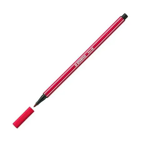 (68/50) STABILO ROTULADOR PEN 68 ROJO OSCURO CAJA 10 UD