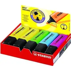 (70/10-1) STABILO MARCADOR FLUORESCENTE BOSS ORIGINAL C/SURTIDOS COLORMIX CAJA 10 UD