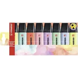 (70/8-3) STABILO MARCADOR FLUORESCENTE BOSS ORIGINAL C/SURTIDOS PASTEL BLÍSTER 8 UD