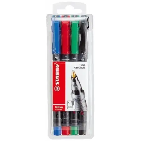 (842/4) STABILO MARCADOR PERMANENTE OHPEN UNIVERSAL F PUNTA FINA 0