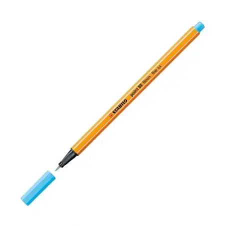 (88/031) STABILO ROTULADOR POINT 88 AZUL NEÓN CAJA 10 UD