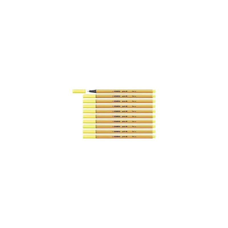 (88/24) STABILO ROTULADOR POINT 88 AMARILLO LIMÓN CAJA 10 UD