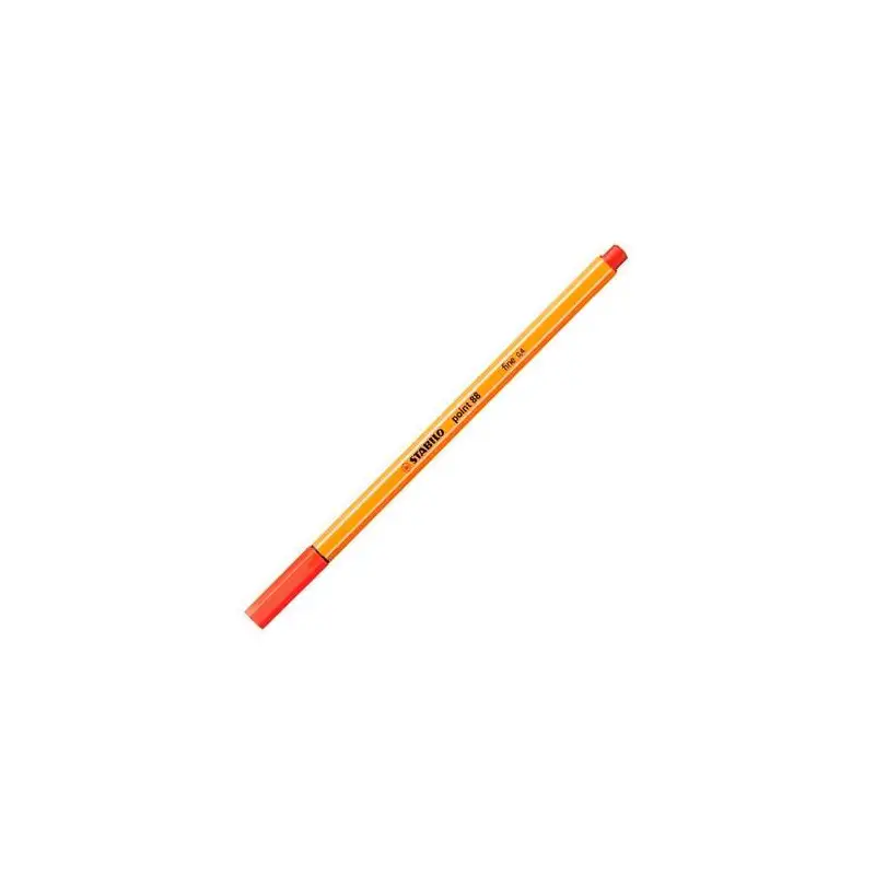 (88/48) STABILO ROTULADOR POINT 88 CARMÍN CAJA 10 UD