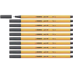(88/97) STABILO ROTULADOR POINT 88 GRIS INTENSO CAJA 10 UD