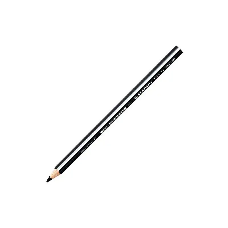 (203/750) STABILO LÁPIZ DE COLOR TRIO GRUESO NEGRO CAJA 12 UD