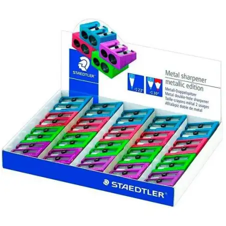 (510 20 PR2) STAEDTLER AFILALÁPICES METÁLICO DOBLE C/SURTIDOS
