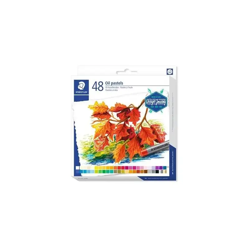 (2420 C48) STAEDTLER CERAS BLANDAS PASTELES AL ÓLEO 70MM COLORES SURTIDOS ESTUCHE 48 UD